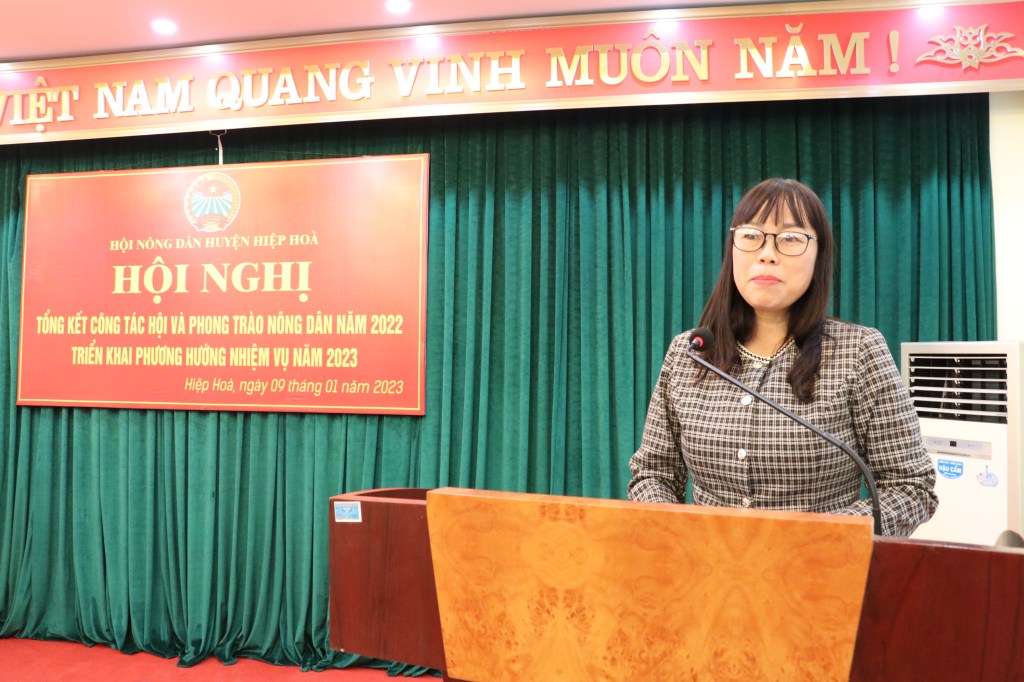 Hiệp Hoà: Hội nông dân tổng kết công tác Hội và phong trào nông dân năm 2022; triển khai phương hướng nhiệm vụ năm&nbsp;2023