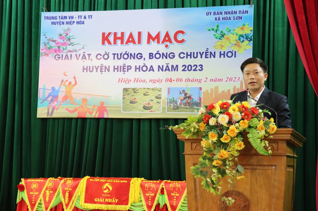 Hiệp Hòa tổ chức giải Vật, bóng chuyền hơi, cờ tướng tại Hòa&nbsp;Sơn