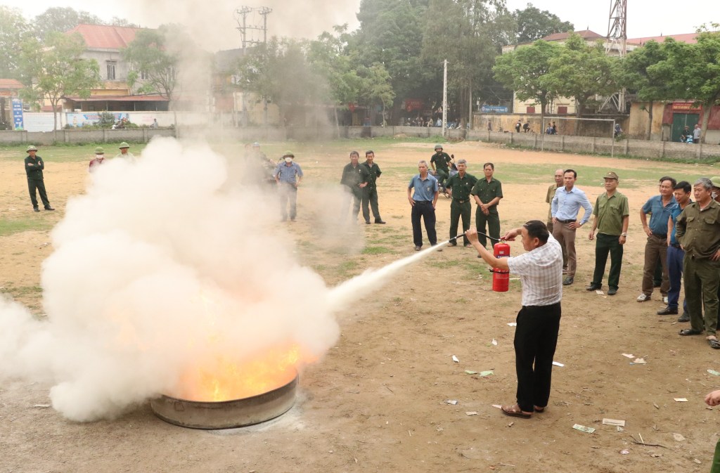 Hiệp Hoà: Tập huấn công tác PCCC tại xã Lương&nbsp;Phong