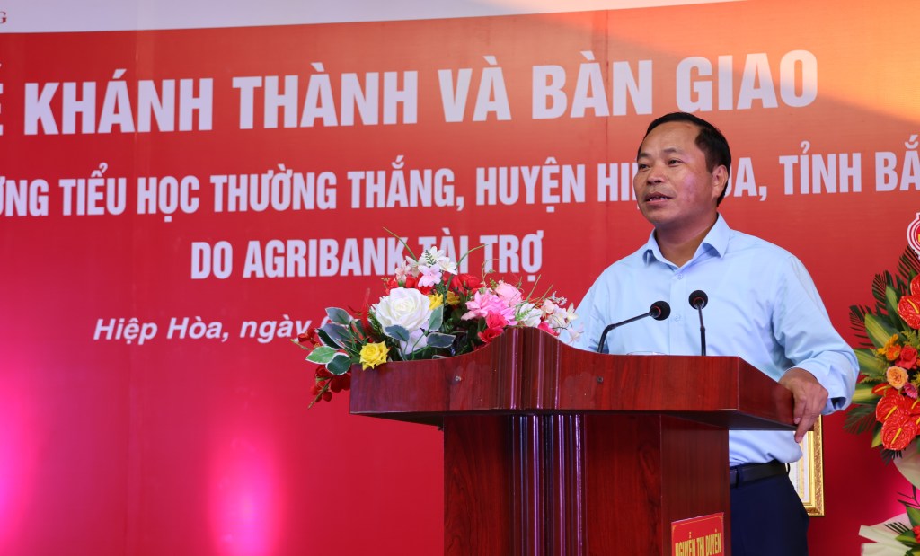 Hiệp Hoà: Khánh thành và bàn giao công trình trường Tiểu học Thường&nbsp;Thắng