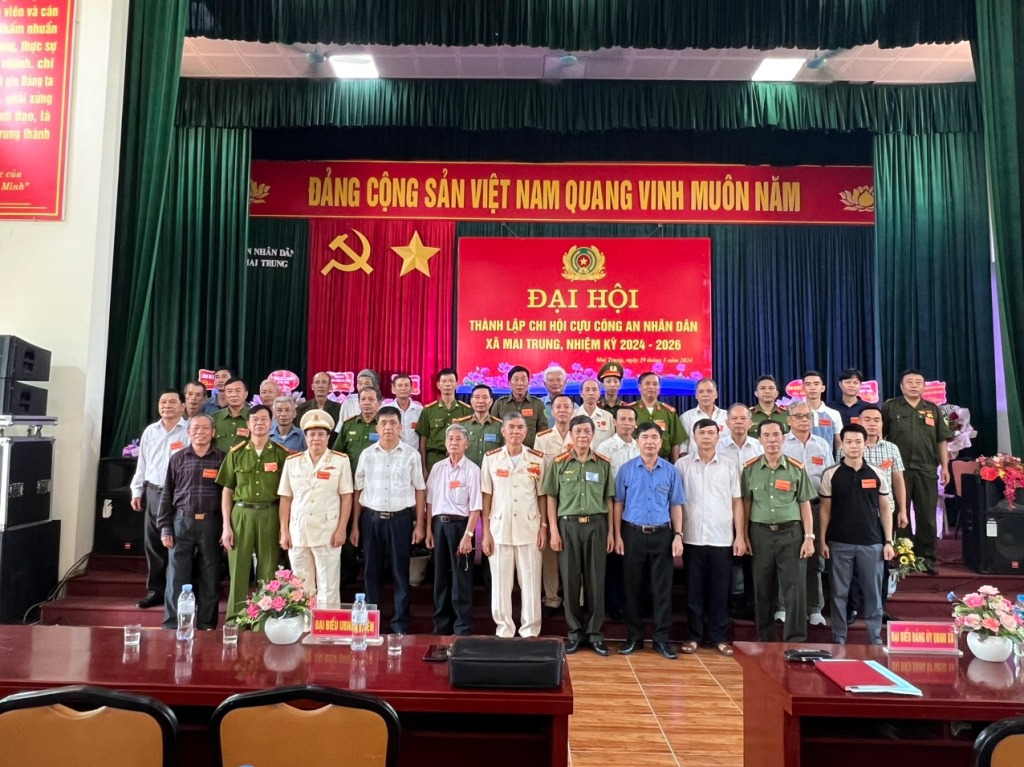 Đại hội thành lập Chi hội cựu Công an nhân dân xã Mai Trung, nhiệm kỳ 2024 – 2026