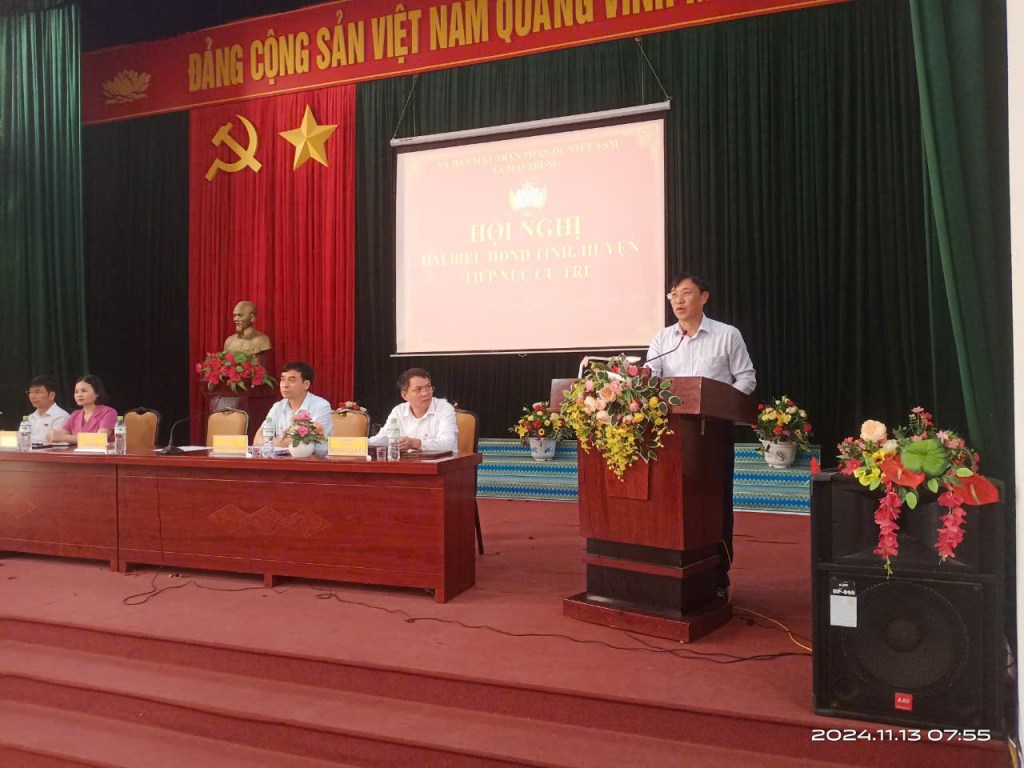 Đại biểu HĐND tỉnh, huyện tiếp xúc cử tri trước Kỳ họp thường lệ cuối năm 2024 tại xã Mai&nbsp;Trung