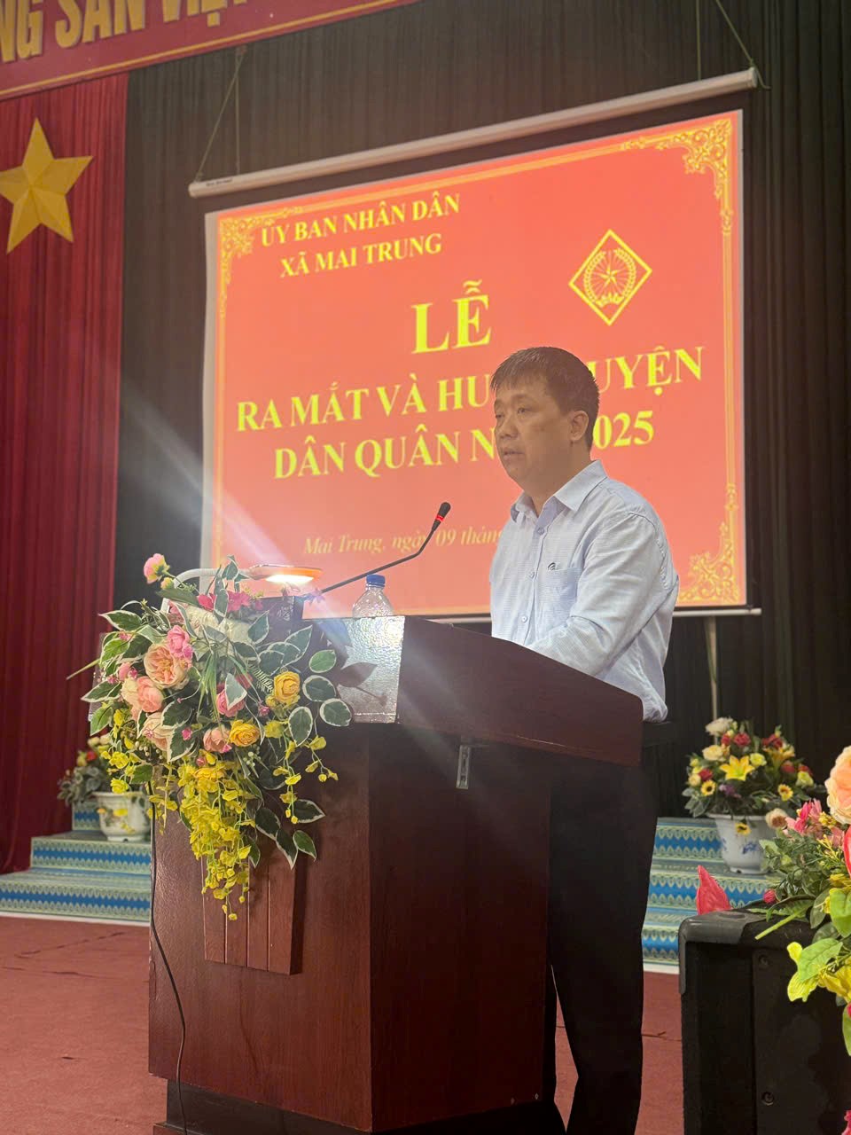  Cụm các xã Mai Trung, Xuân Cẩm, Hợp Thịnh ra quân huấn luyện dân quân năm&nbsp;2025