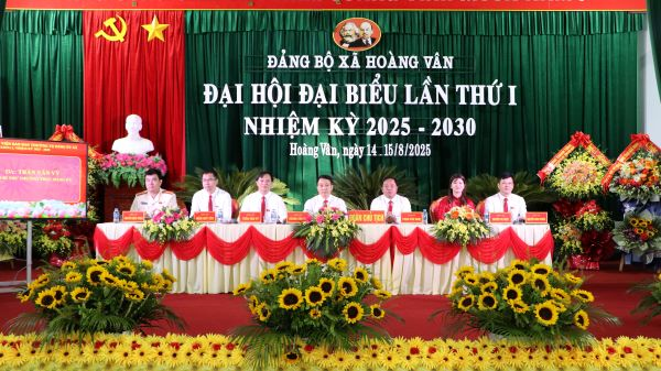 Đại hội Đại biểu Đảng bộ xã Hoàng Vân lần thứ I, nhiệm kỳ 2025- 2030 thành công rực&nbsp;rỡ