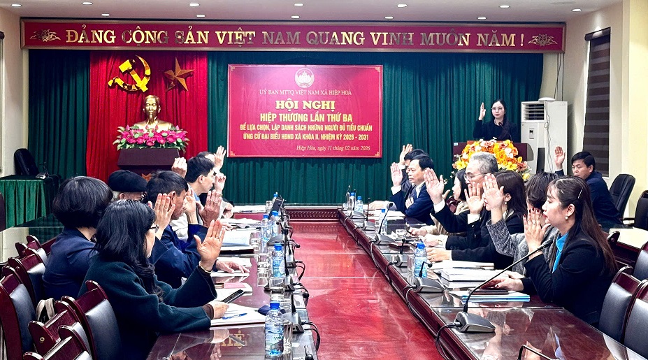 Hiệp Hòa hiệp thương lần 3 chốt danh sách chính thức 48 người ứng cử HĐND xã nhiệm kỳ&nbsp;2026–2031