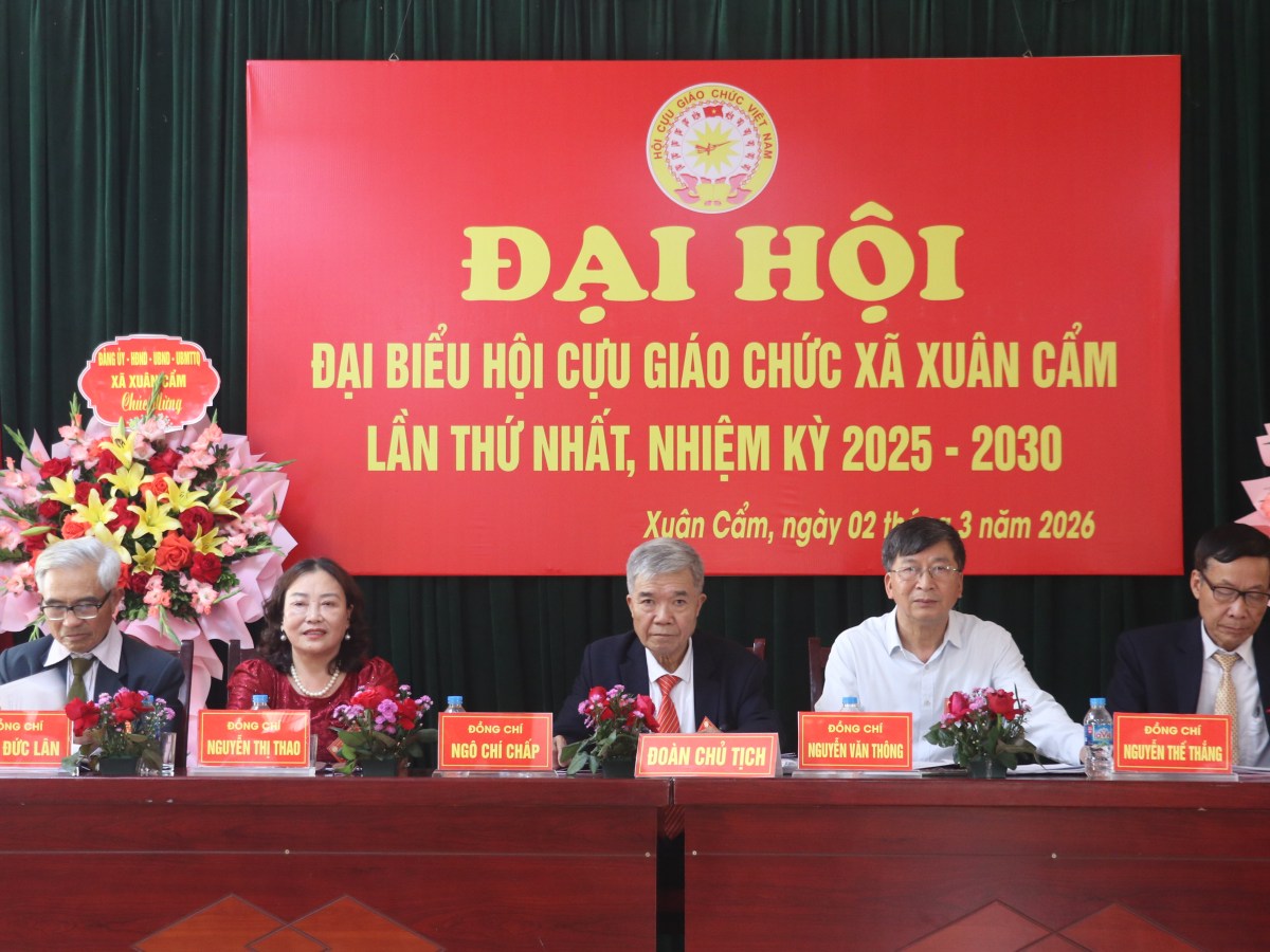 Sáng 2/3, Hội Cựu giáo chức xã Xuân Cẩm tổ chức Đại hội lần thứ nhất, nhiệm kỳ&nbsp;2025–2030.
